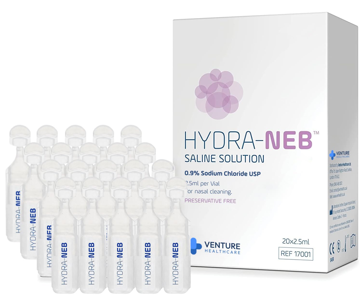 Hydra-Neb ampollas de 2,5 ml para limpieza rápida
