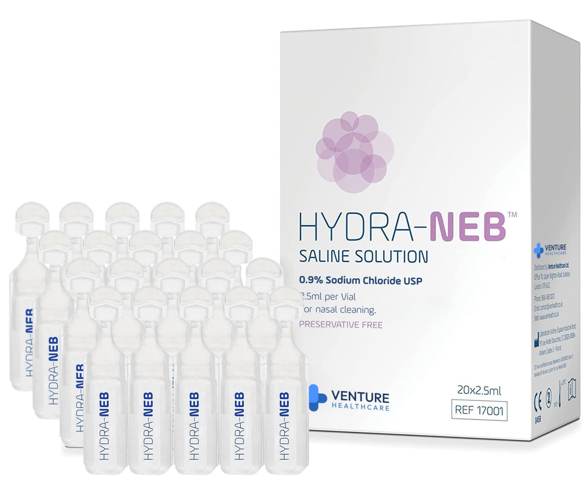 Hydra-Neb ampollas de 2,5 ml para limpieza rápida