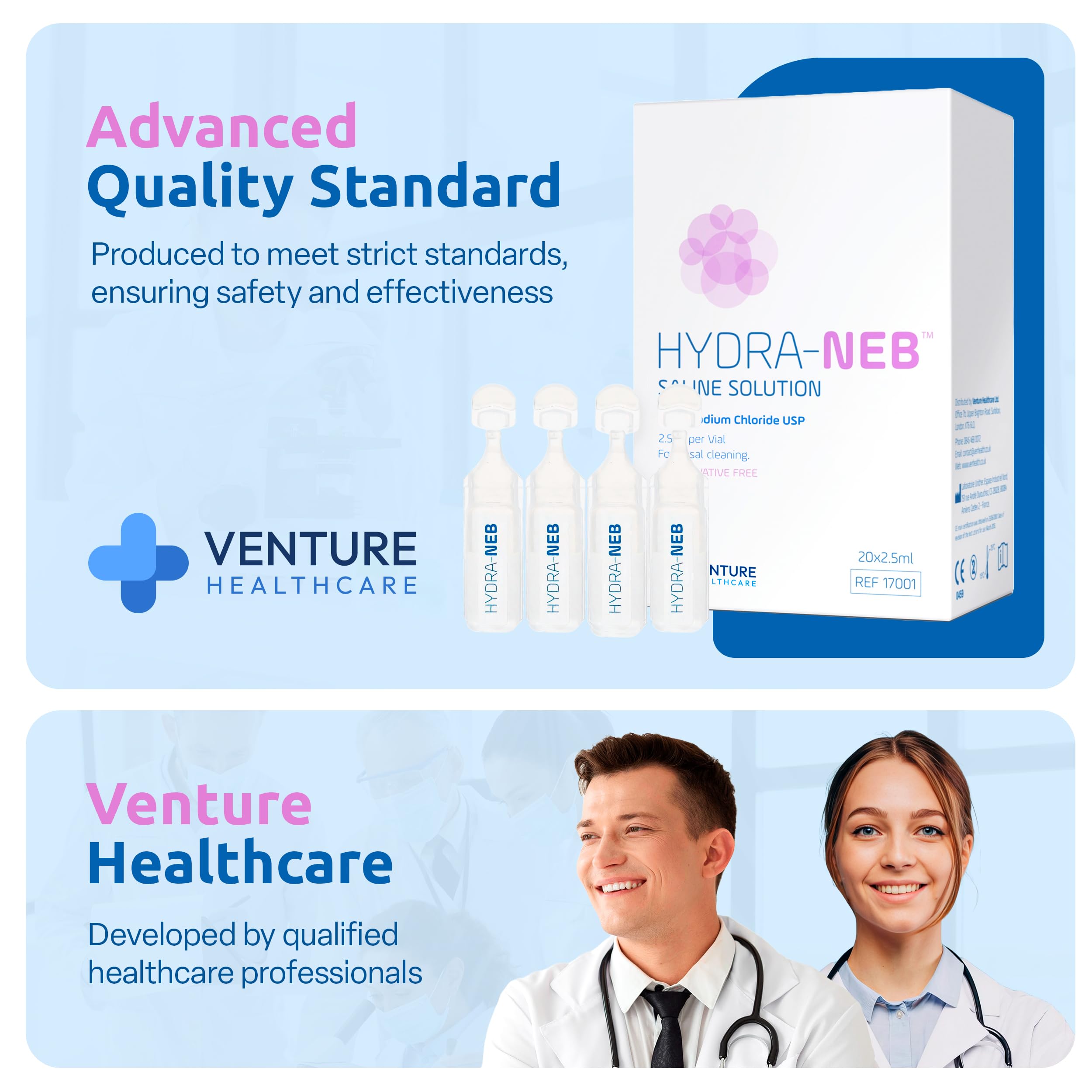Hydra-Neb fórmula simple de dos ingredientes, sin aditivos