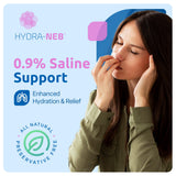 Hydra-Neb solución salina limpia nariz y ojos con facilidad