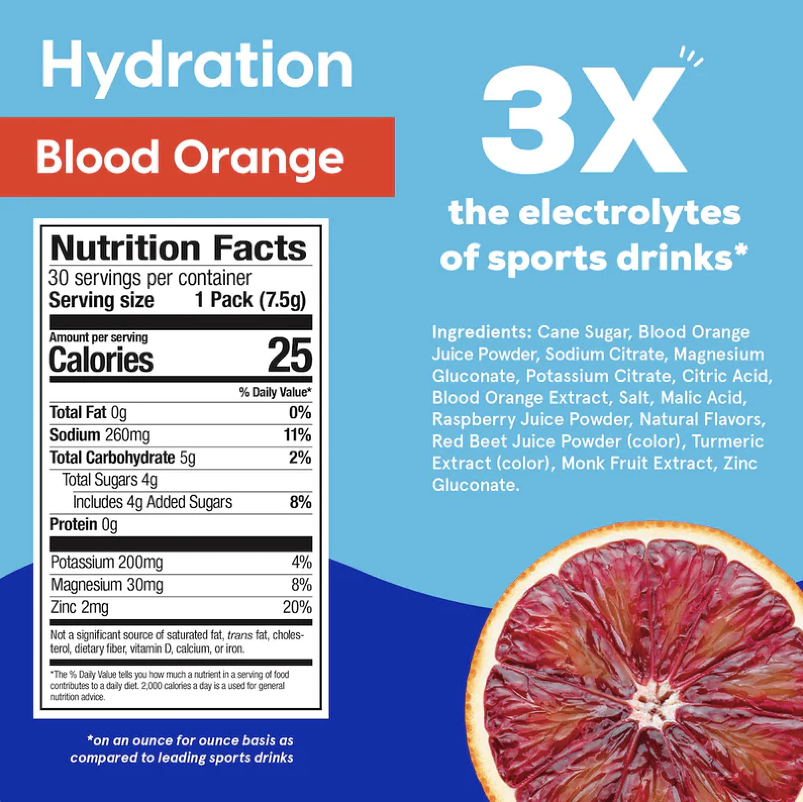 HYDRANT paquetes individuales de sabor naranja para beber fácilmente