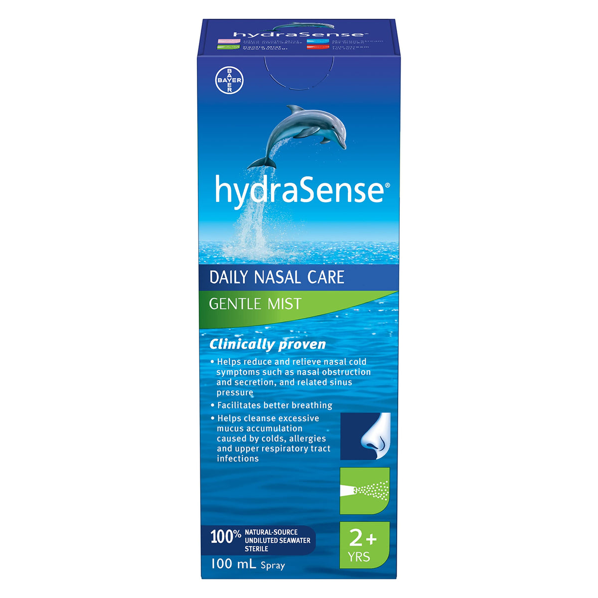 Hydrasense bruma suave en envase de 100 ml para uso diario