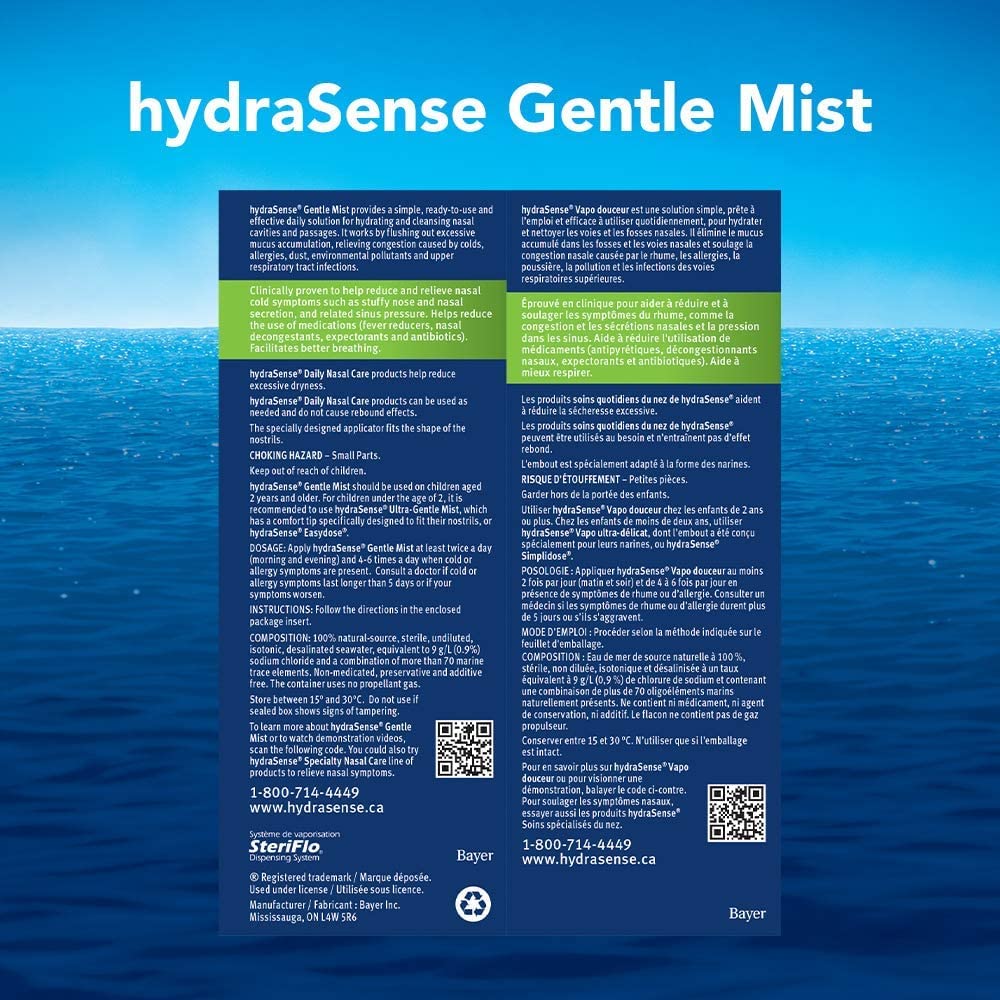 Envase Hydrasense de 100 ml con diseño compacto