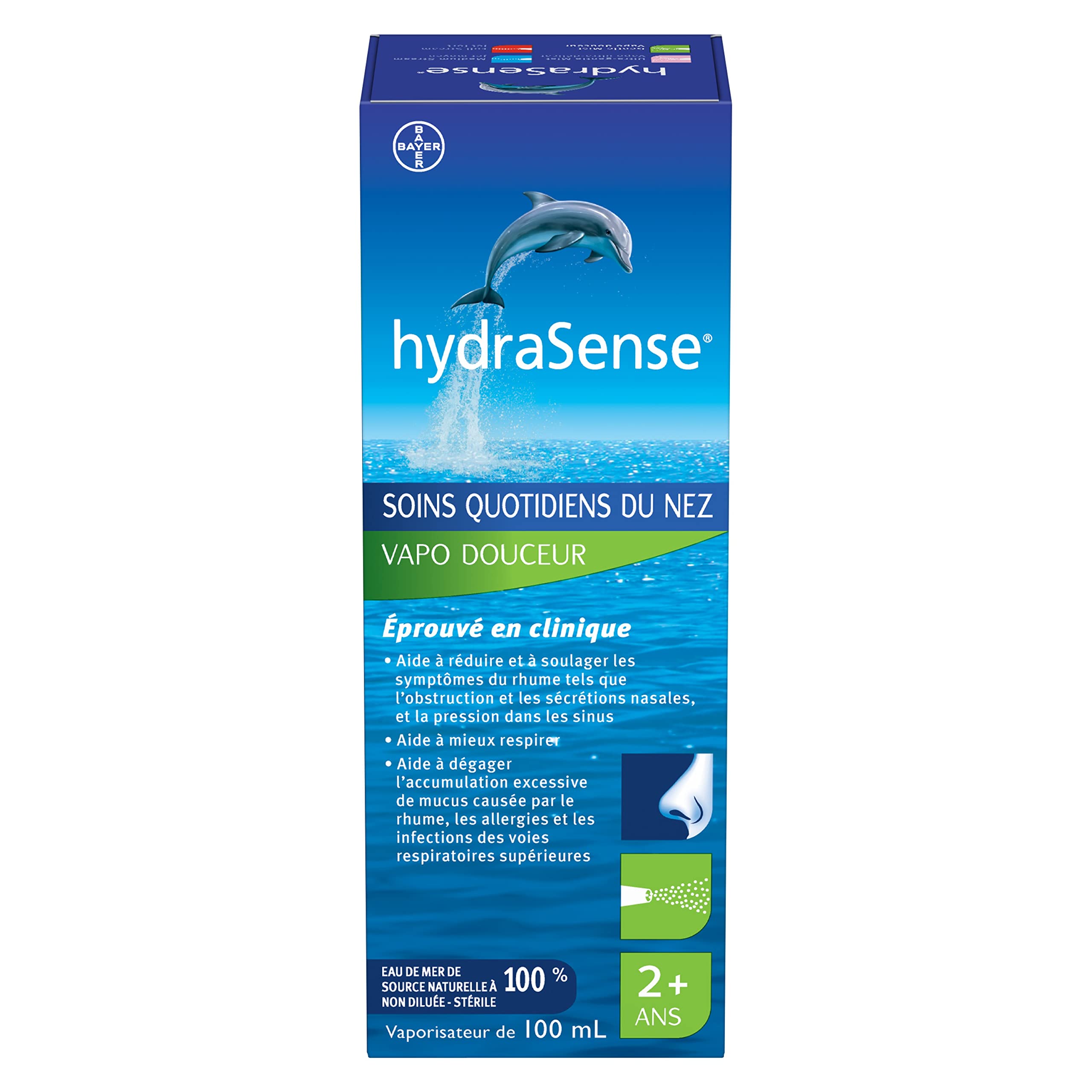 Uso rápido y práctico de Hydrasense para congestión suave
