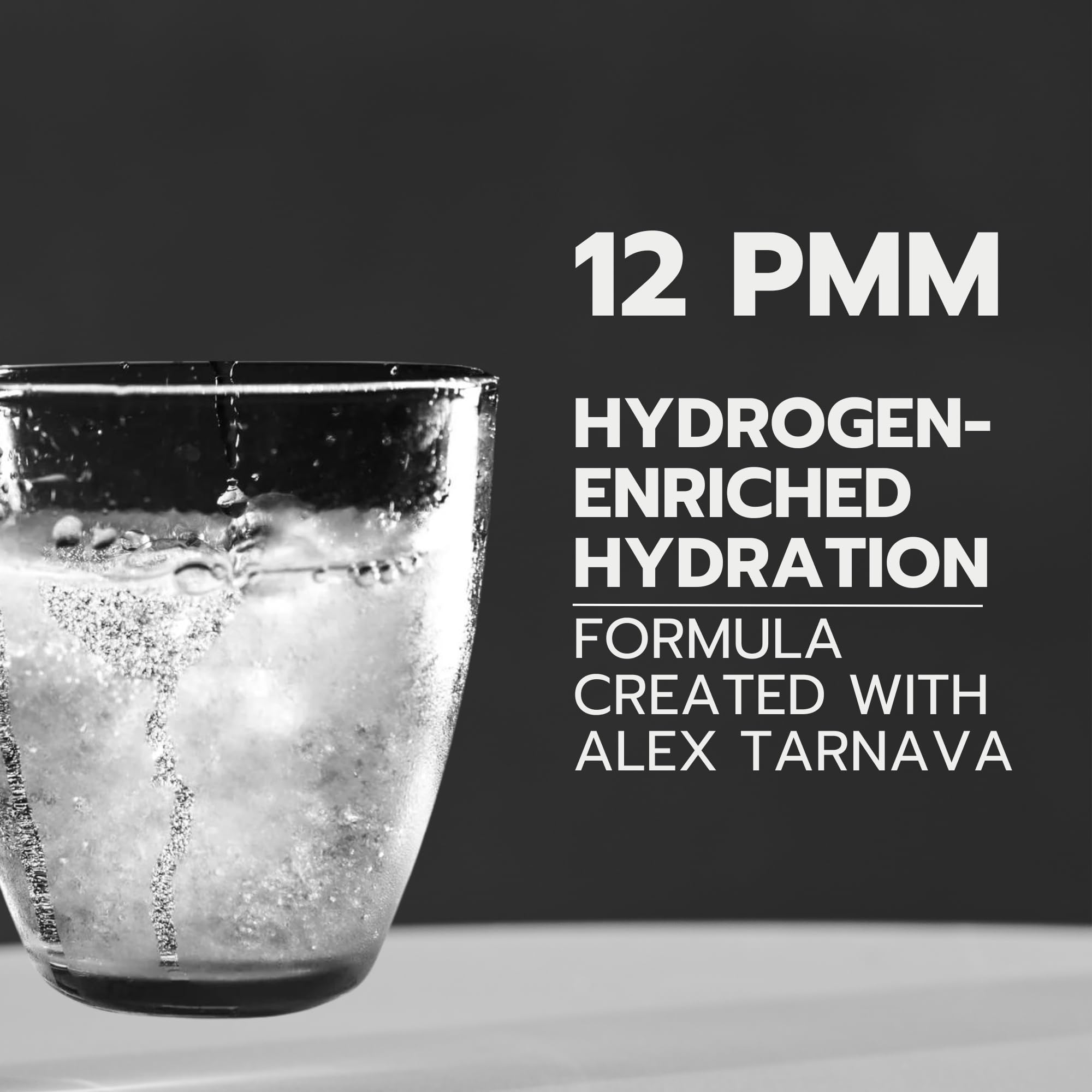 HYDRO HYDROGEN TABLETS disolucion-agua: se disuelve rápido para beber al instante.
