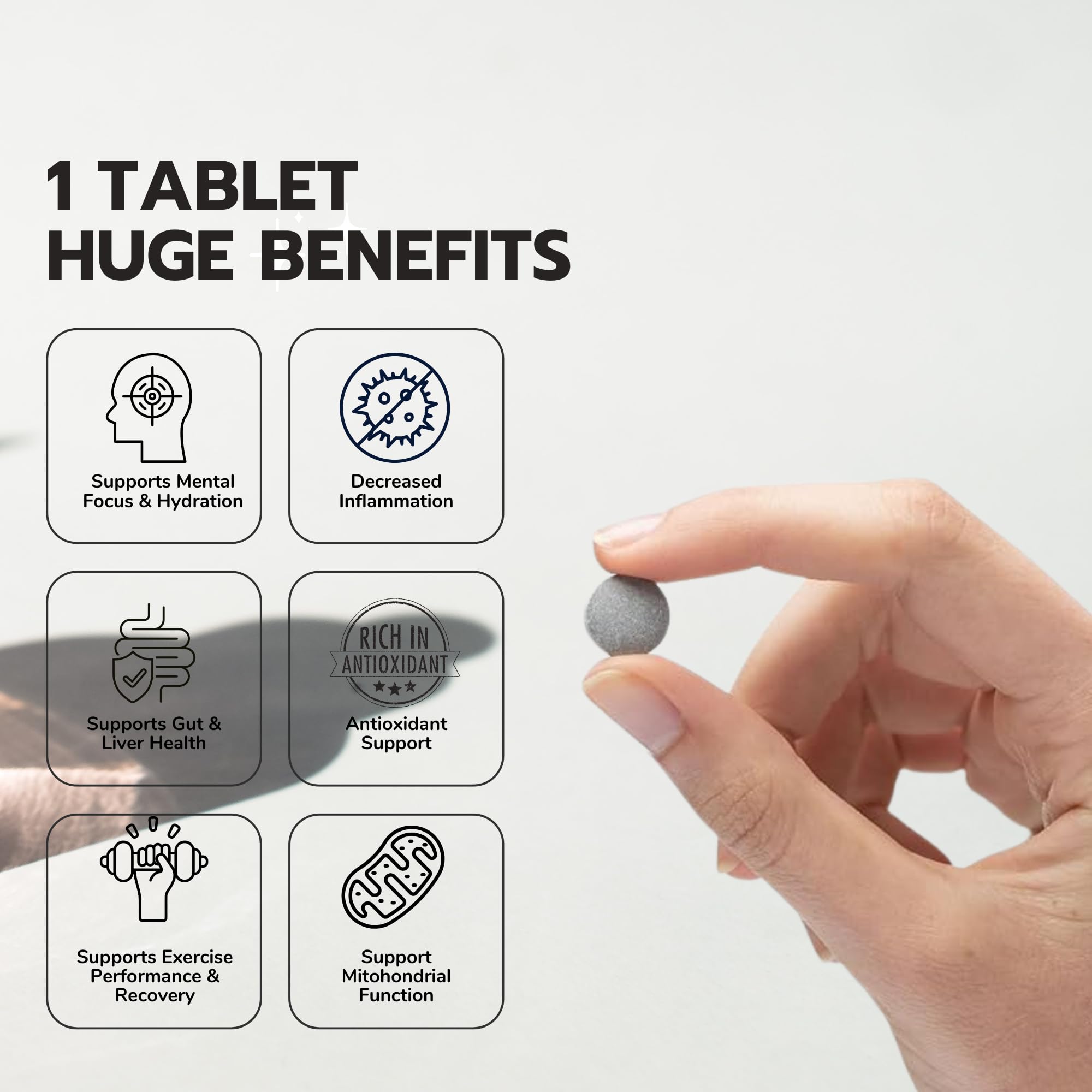 HYDRO HYDROGEN TABLETS sin-sabor: mantiene la pureza del agua.