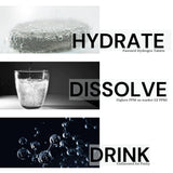 HYDRO HYDROGEN TABLETS vaso de agua con burbujas suaves