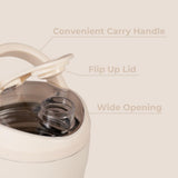 HydroJug: tapa abatible a prueba de fugas, ideal para bolsa de gimnasio.