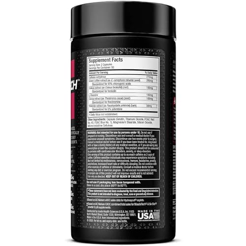 Hydroxycut Hardcore Elite etiqueta clara para confianza en ingredientes.