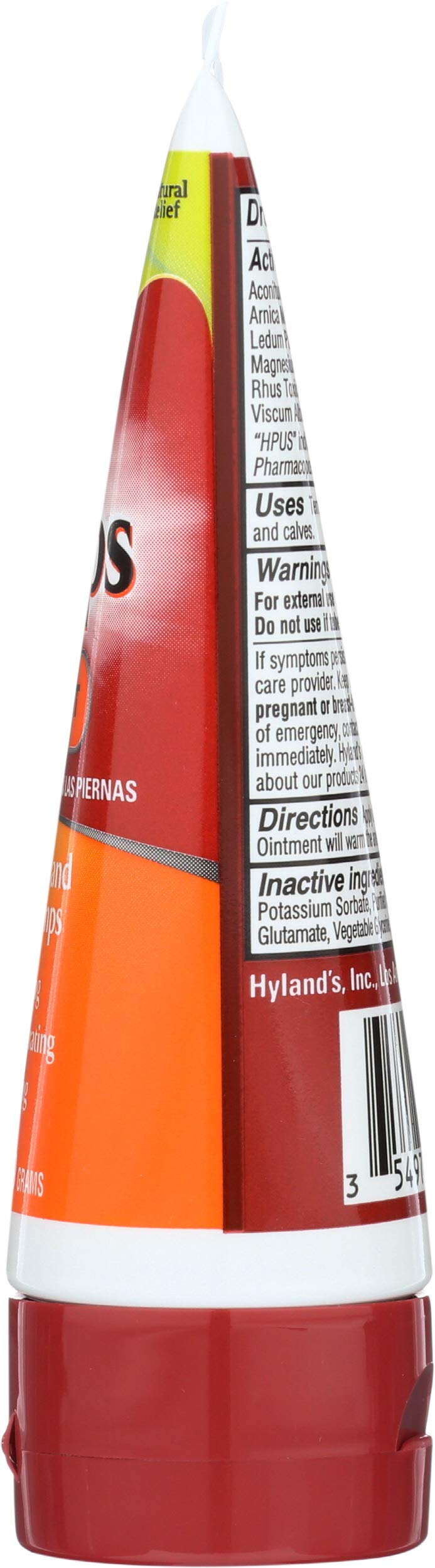 Arnica entre ingredientes naturales de Hyland's.