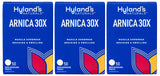 Hyland's Arnica 30x, paquete de tres tabletas para uso familiar