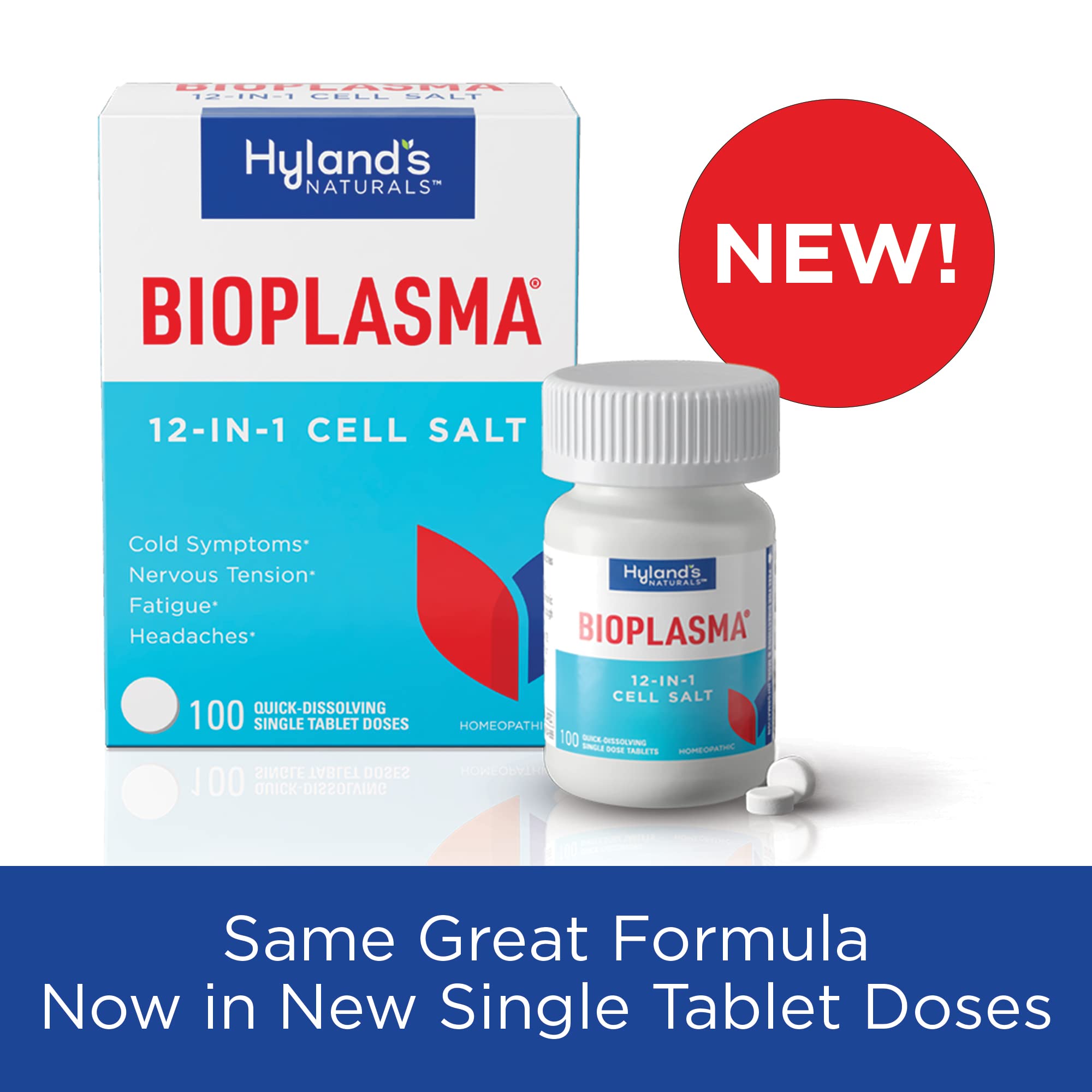 Hyland's Bioplasma, tabletas que se deshacen en la boca, fácil de tomar.