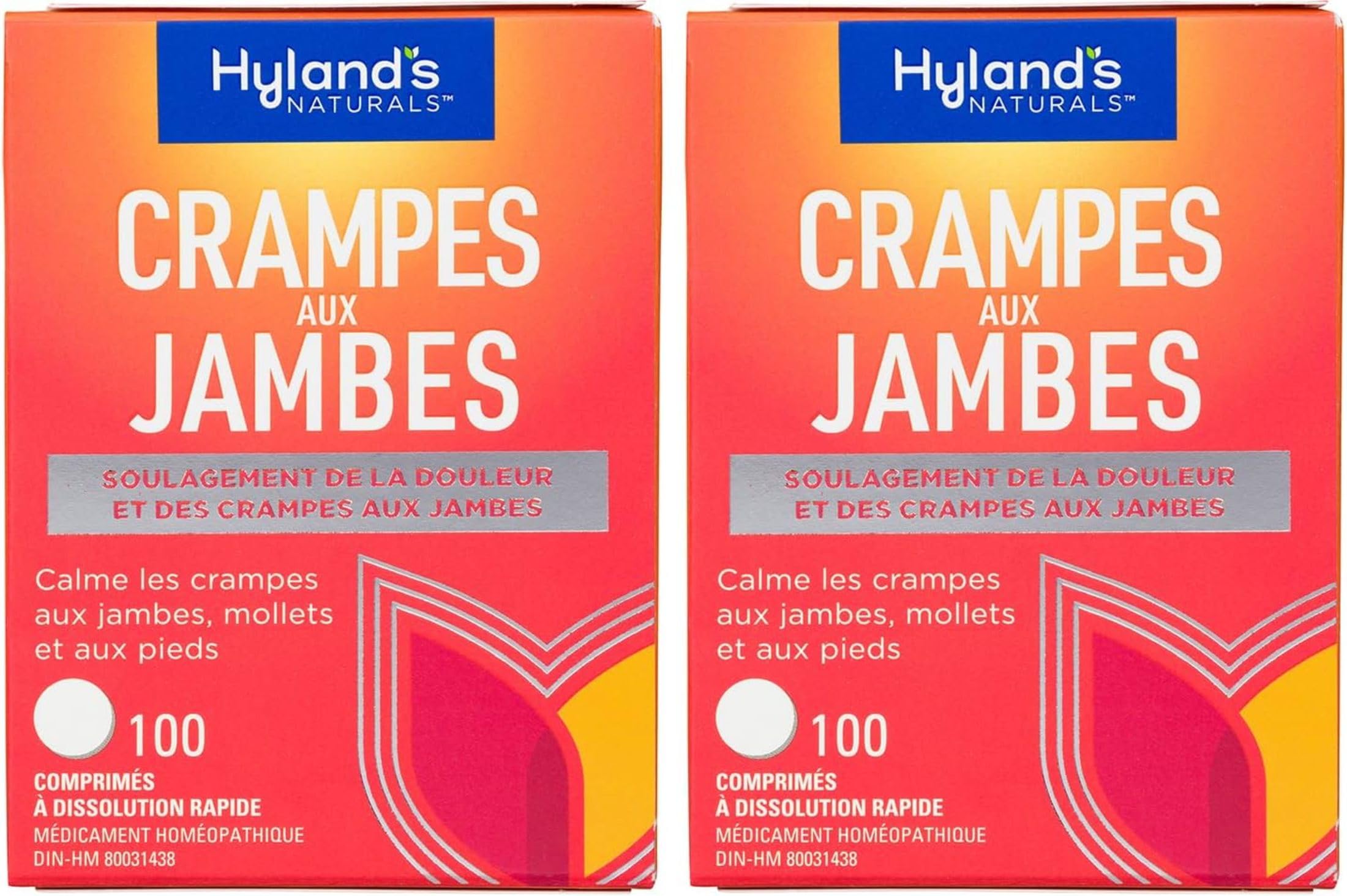Hyland's Calambres, formato 2-pack práctico para llevar en bolso o maleta