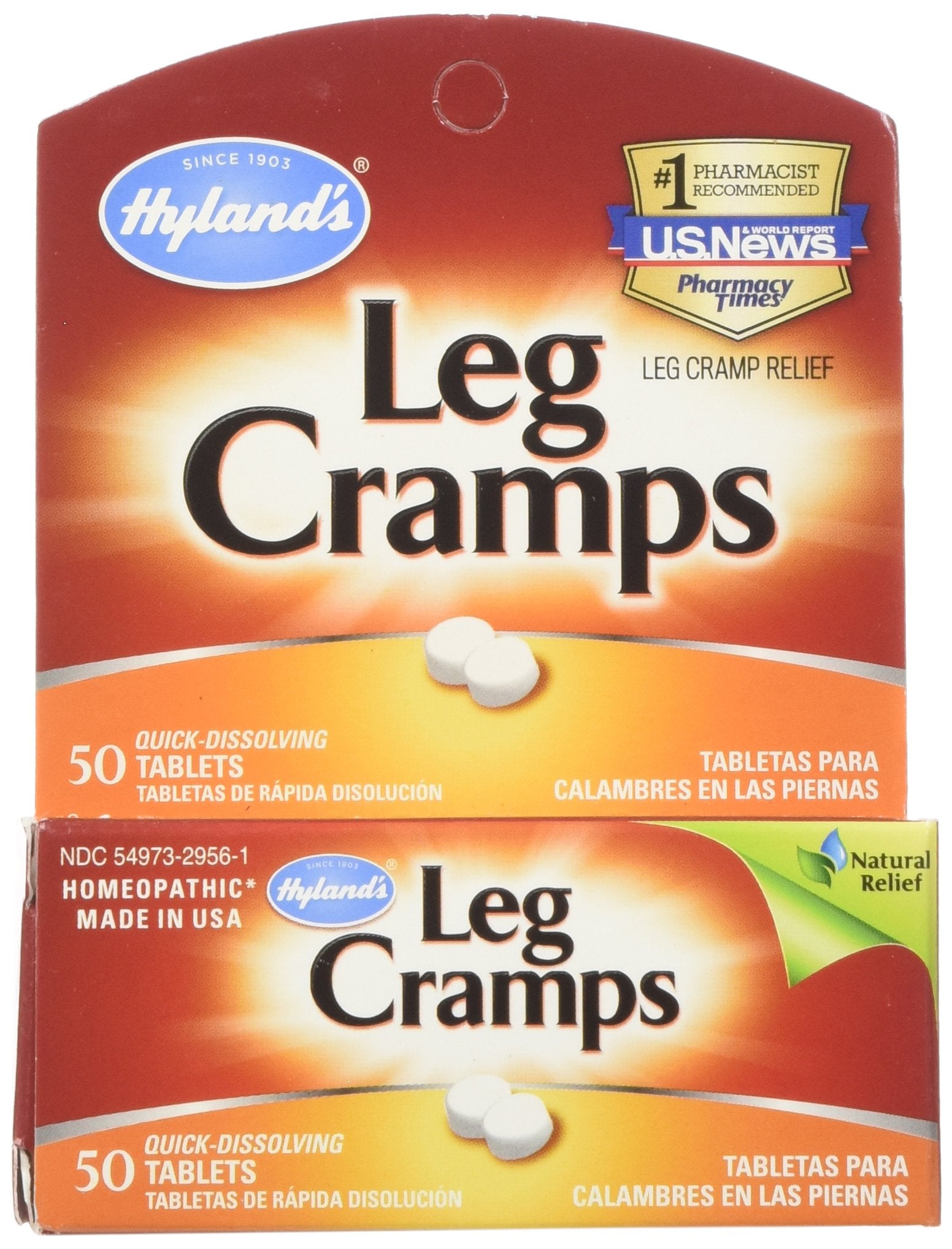 Hyland's Leg Cramps, paquete compacto para alivio en movimiento