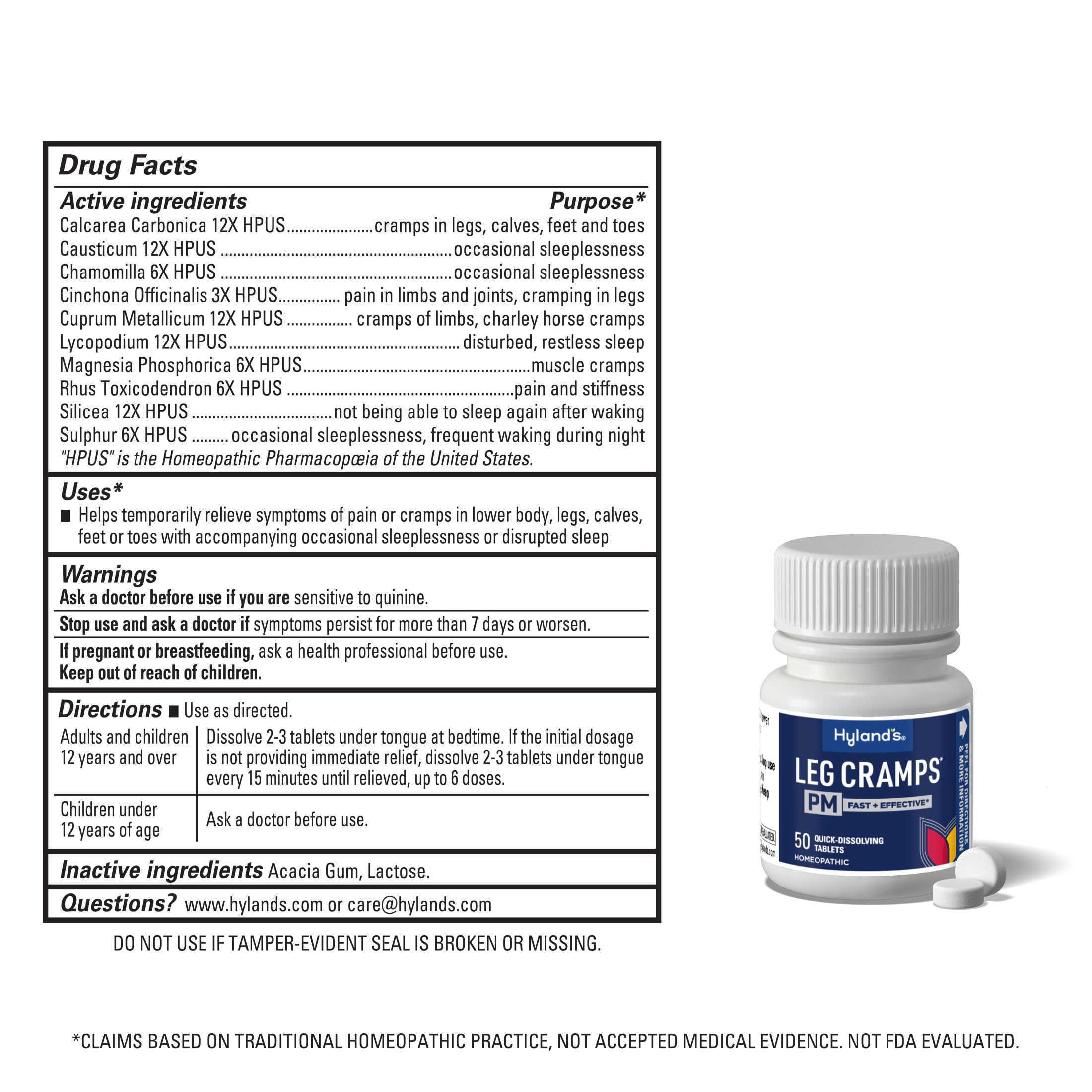 Hyland's Leg Cramps PM: relajacion nocturna y alivio de calambres.