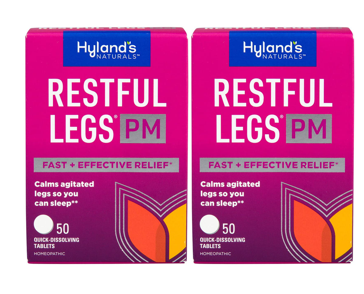 Hyland's Restful Legs PM, tabletas de disolución rápida alivian la inquietud.