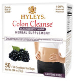 Té Hyleys Colon Cleanse Arándano con bolsas de té para apoyo digestivo suave