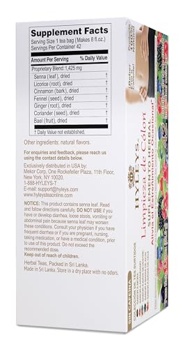 Hyleys Colon Cleanse: infusiones relajantes para apoyo digestivo diario.