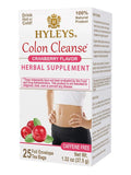 Hyleys Colon Cleanse té arándano frente a la caja, presentación del producto.