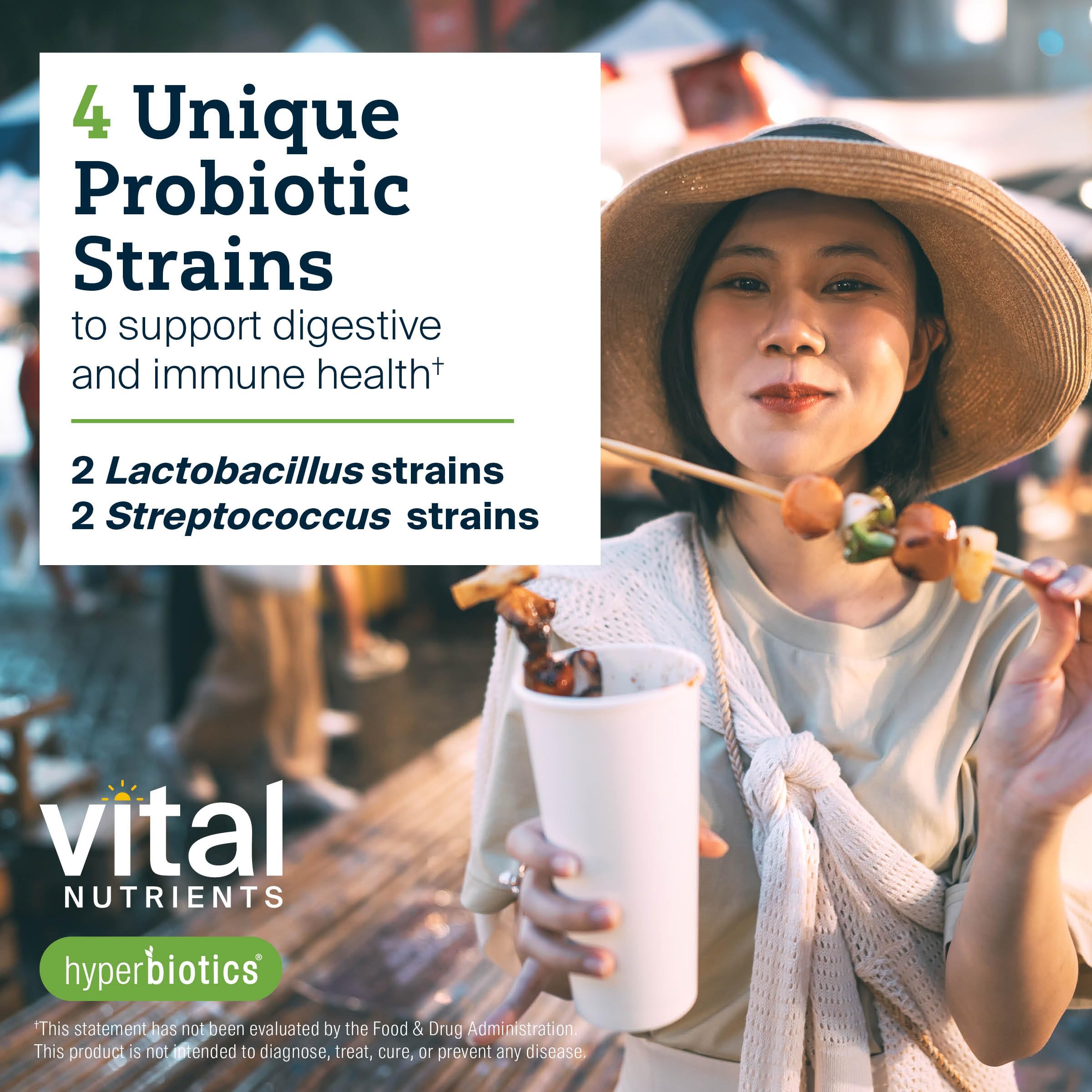 Fórmula vegana y libre de gluten en Hyperbiotics Pro Dental Probiotic.