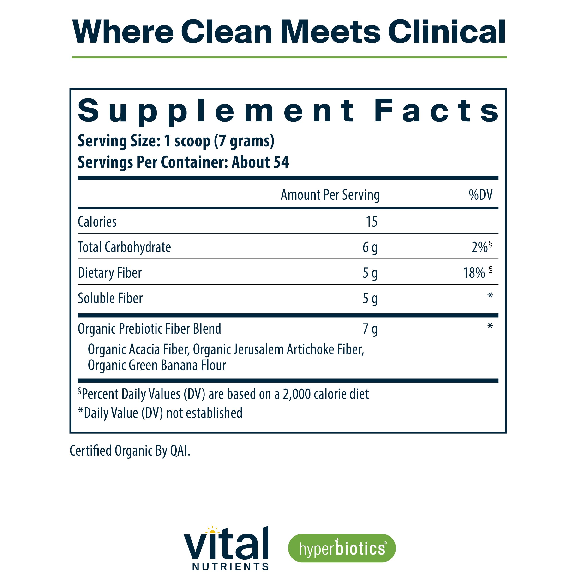 Hyperbiotics Vital Nutrients, fibra de acacia para bacterias benéficas