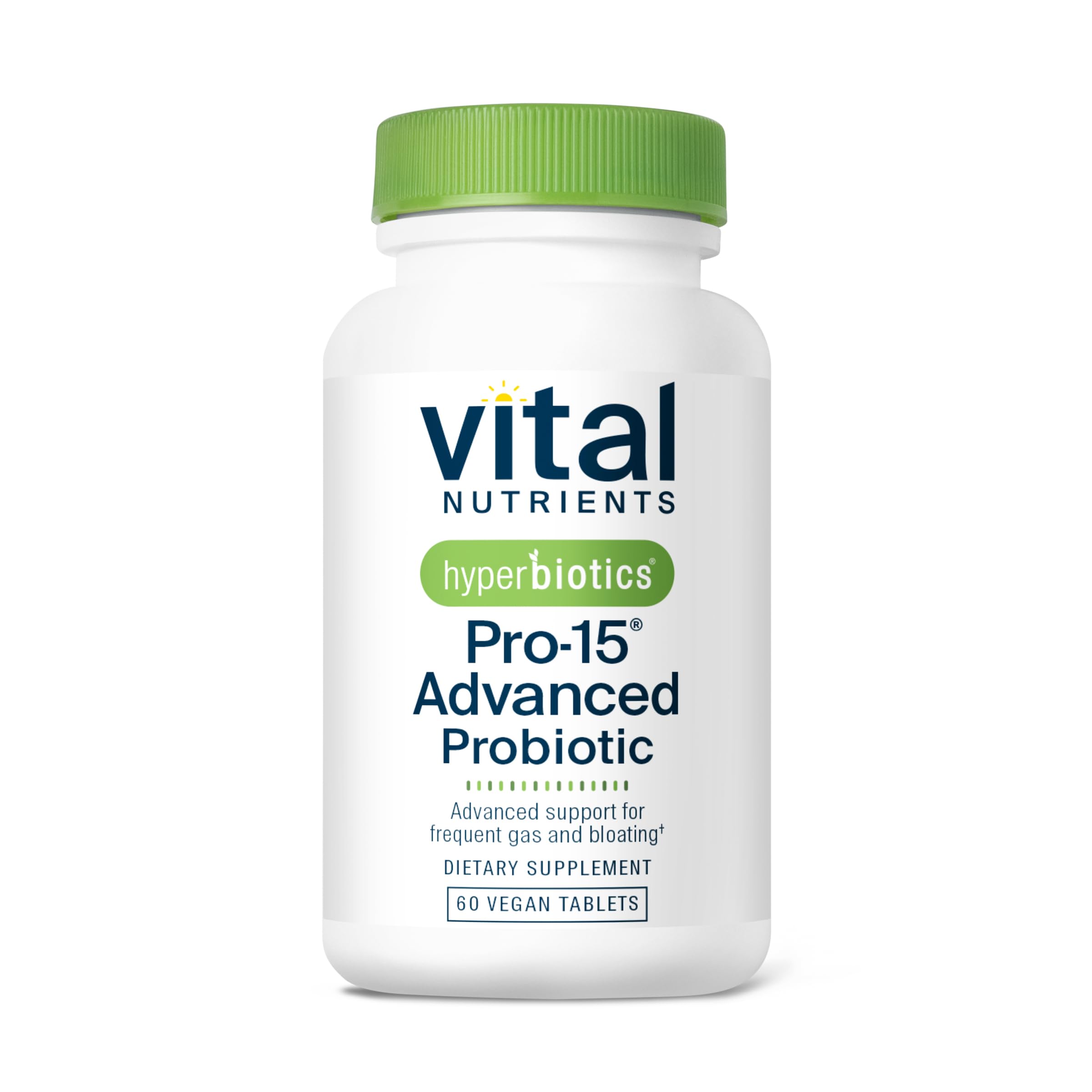 Hyperbiotics Vital Nutrientes Pro-15: tabletas para regularidad y confort intestinal.