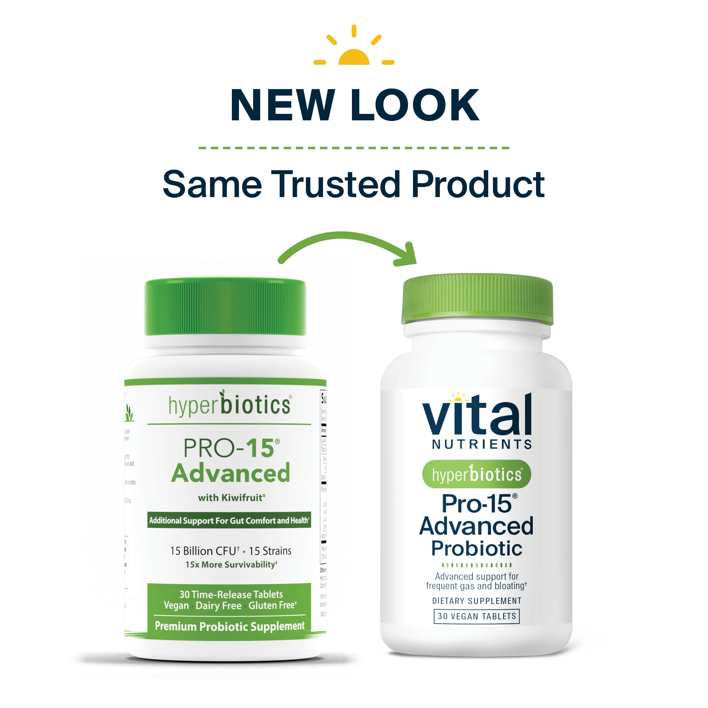 Hyperbiotics Vital Nutrients Pro-15, dosis diaria, fácil toma.