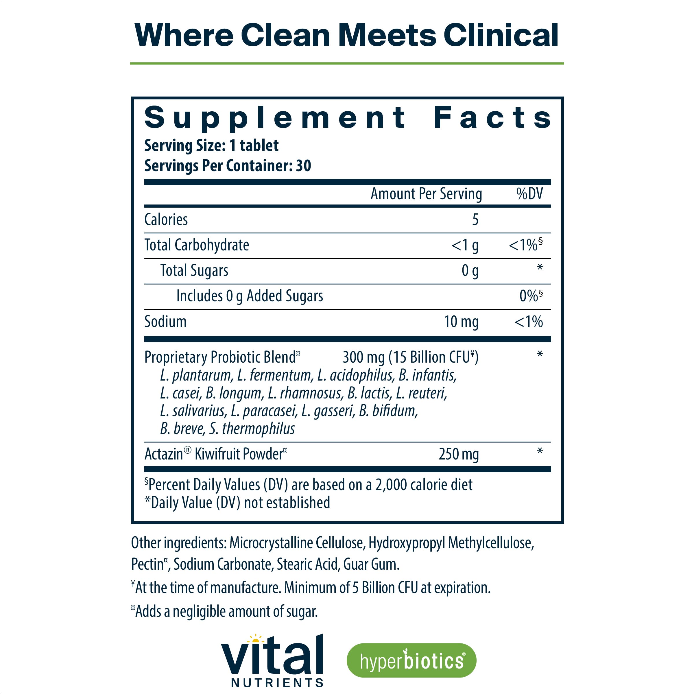 Hyperbiotics Vital Nutrients Pro-15, frasco vegano, liberación prolongada para mayor supervivencia intestinal.