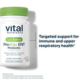 Hyperbiotics Vital Nutrients Pro Kids ENT gráfico de 3 mil millones CFU por dosis.