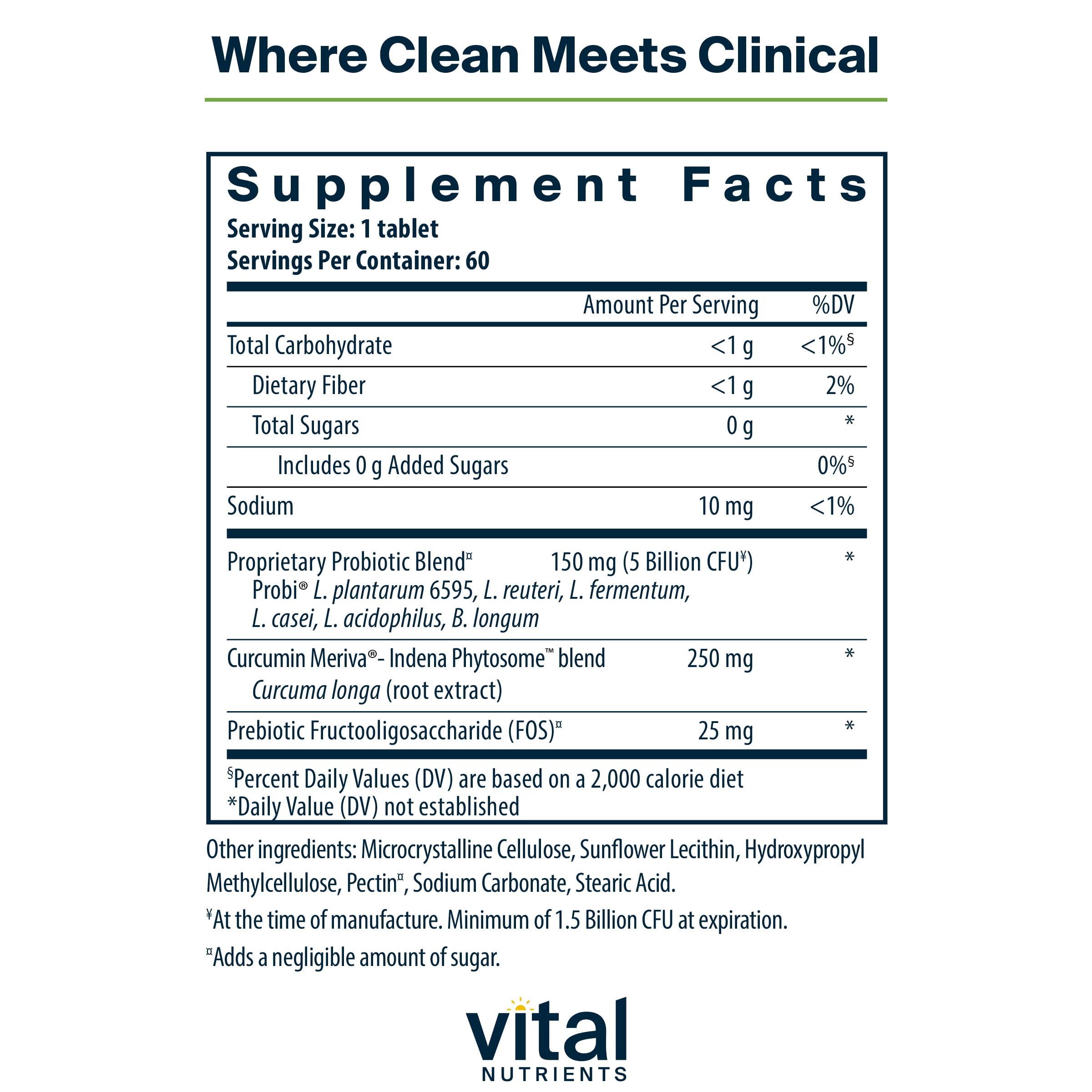 Hyperbiotics Vital Nutrients Pro Men Probiotics: etiqueta con indicaciones claras para dosis diarias.