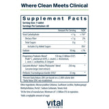 Hyperbiotics Vital Nutrients Pro Men Probiotics: etiqueta con indicaciones claras para dosis diarias.
