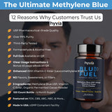Envase de Hyvia Health Methylene Blue producido en Estados Unidos