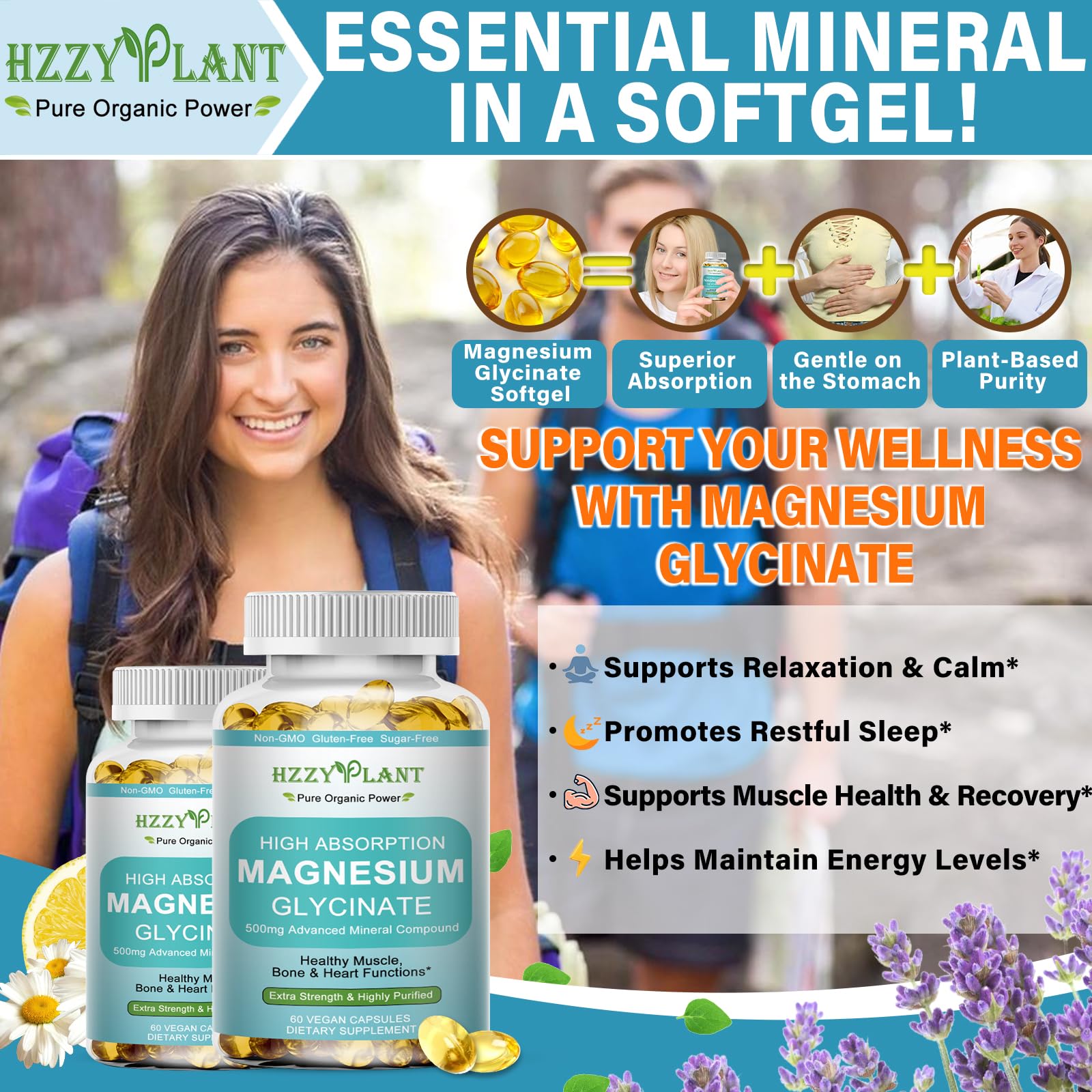 Una cápsula de HZZYPLANT muestra la dosis de 500 mg.