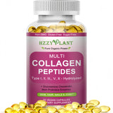 HZZYPLANT Cápsulas Blandas de Colágeno Múltiple: botella para uso diario y cuidado de piel.