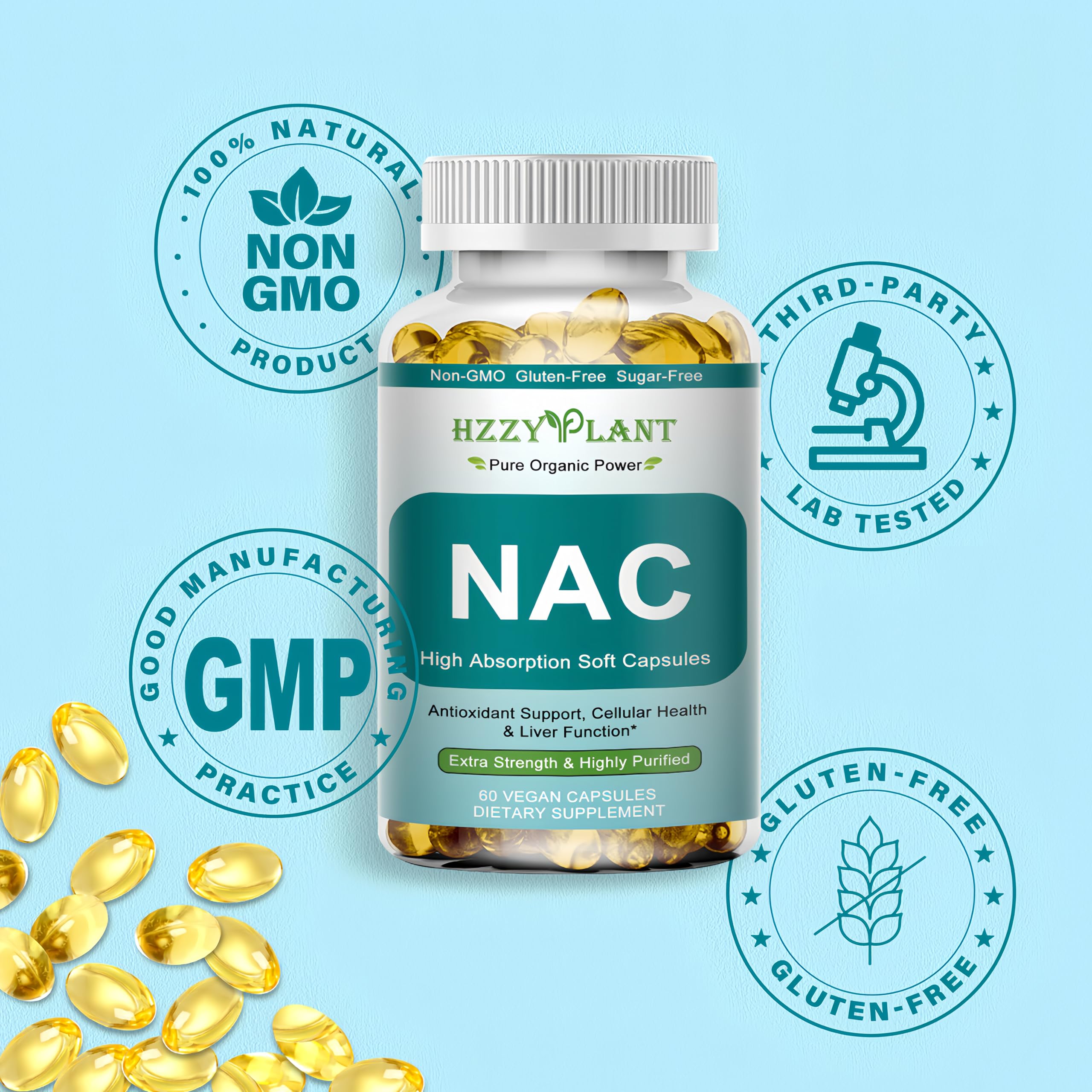 NAC de HZZYPLANT fórmula sin gluten para dietas