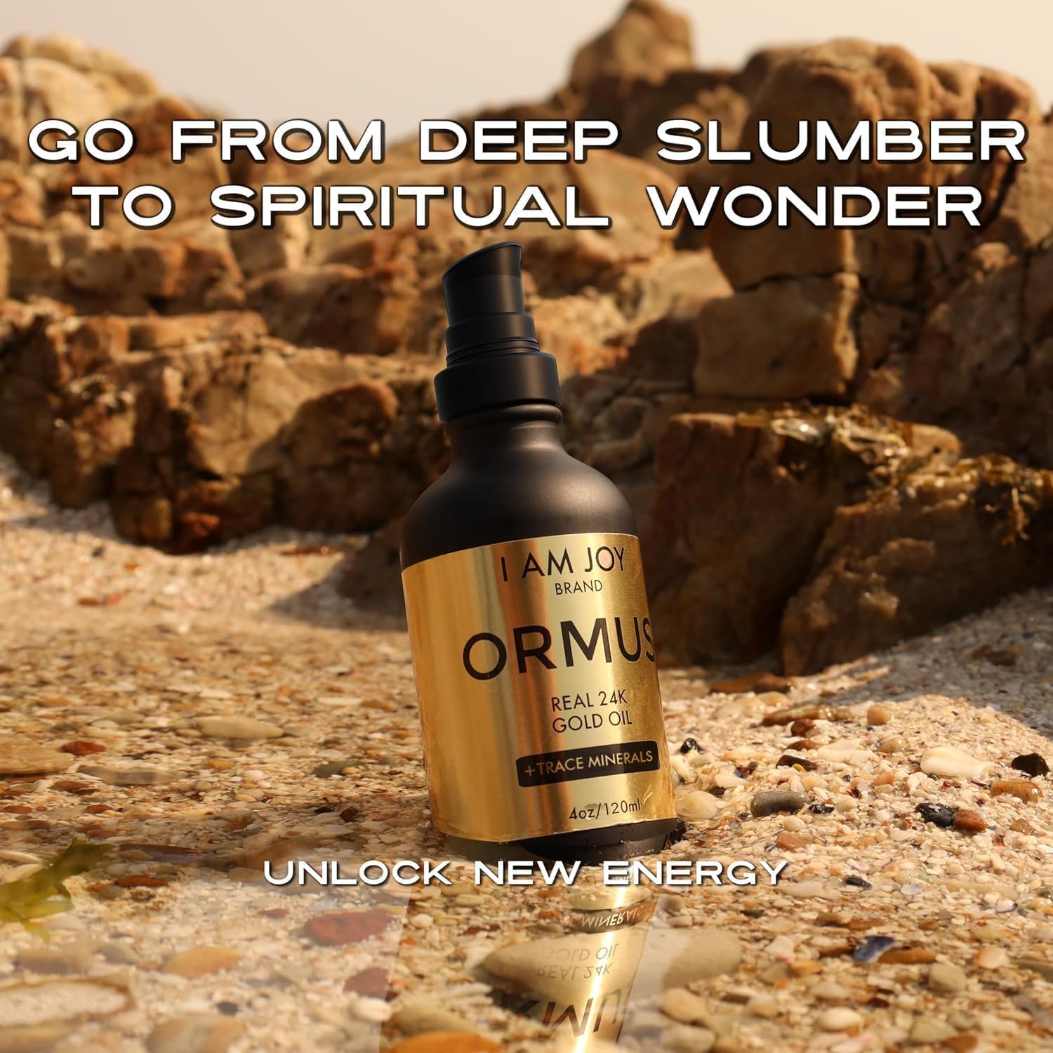 I Am Joy Co. Ormus Gold Oil monoatomico – aplicación en dedo para uso concentrado.