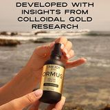 I Am Joy Co. Ormus Gold Oil monoatomico – destello dorado para capturar la esencia del producto.