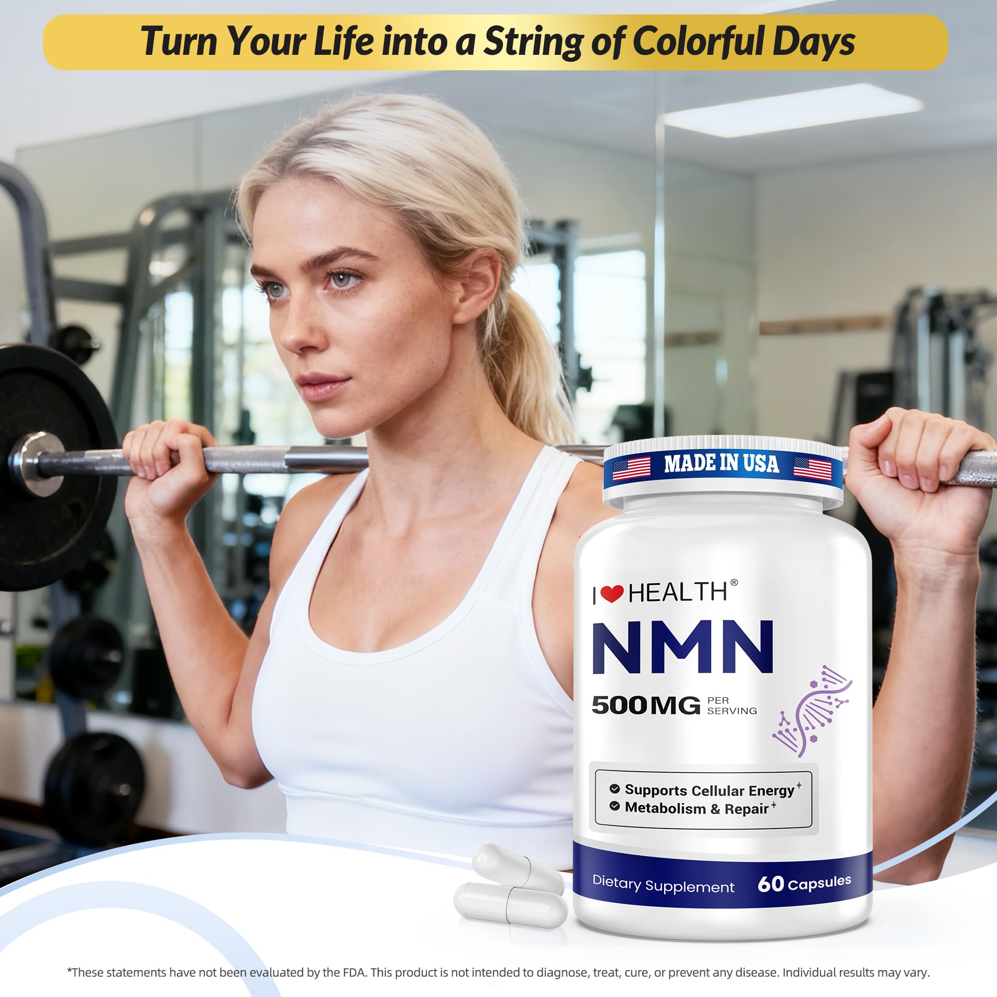 I LOVE HEALTH NMN 500MG certificado por terceros, calidad verificada