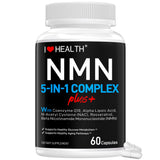 I LOVE HEALTH NMN Complex Plus+ en botella frontal para energía diaria.