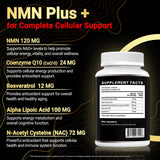 I LOVE HEALTH NMN Complex Plus+ NAC y CoQ10 destacan antioxidantes.