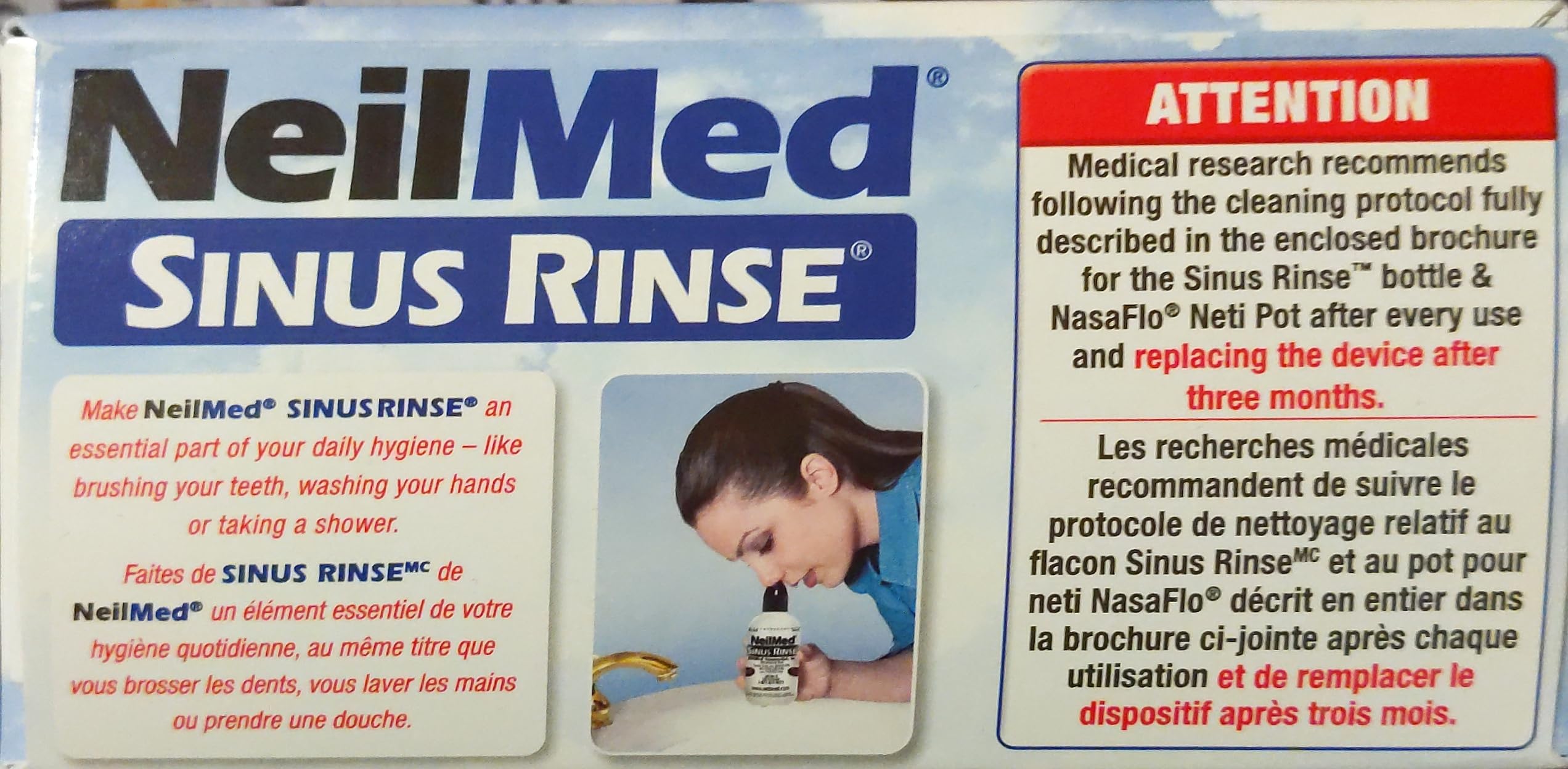 Iaerlllt NeilMed Sinus Rinse: uso diario sencillo y seguro.
