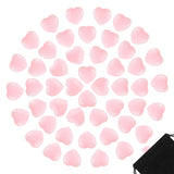 IANFAN: corazones de cuarzo rosa de 0,8 pulgadas para llevar como amuleto calmante.