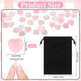 IANFAN: piedras corazón de cuarzo rosa, ideales para colección.