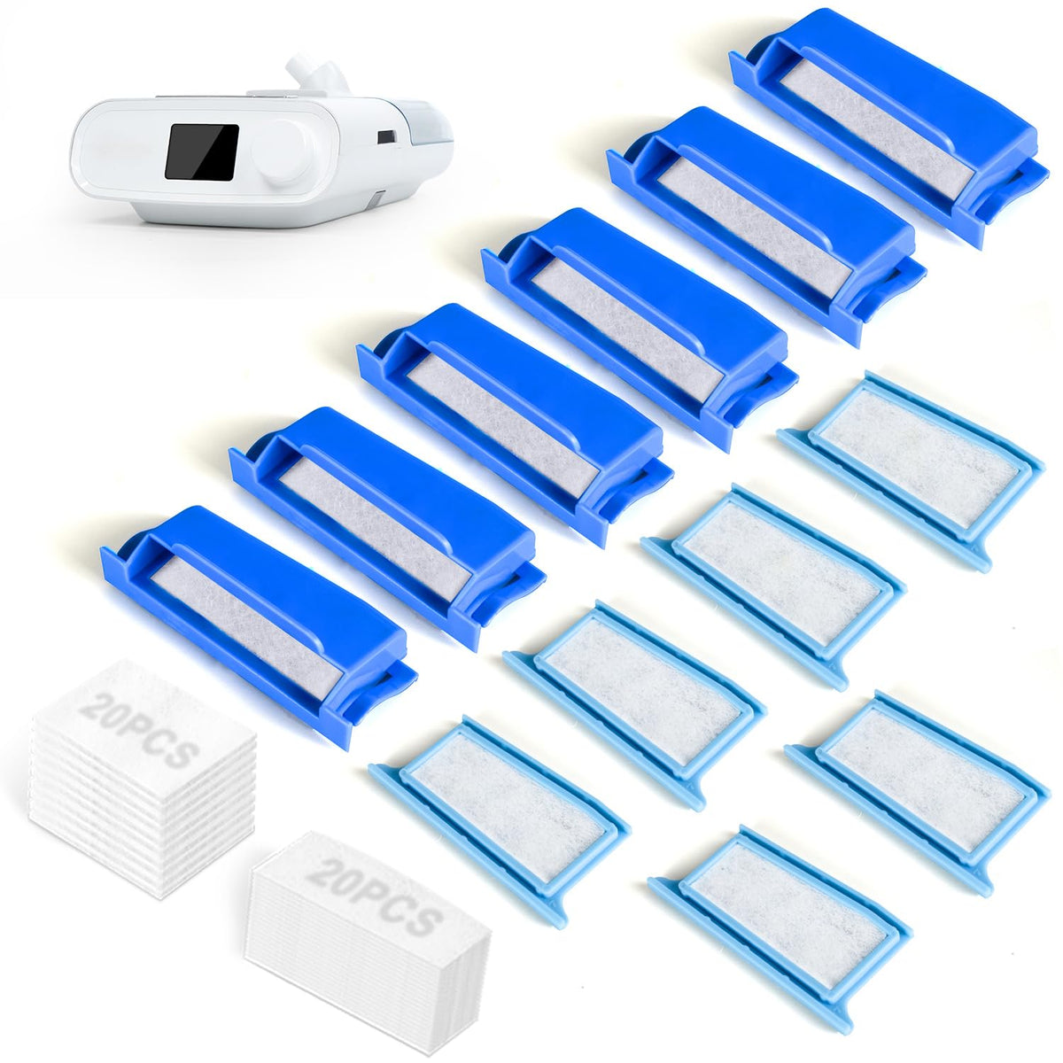 Conjunto de 52 filtros IBEET para DreamStation 1 listos para reemplazo, ordenados y listos para usar.