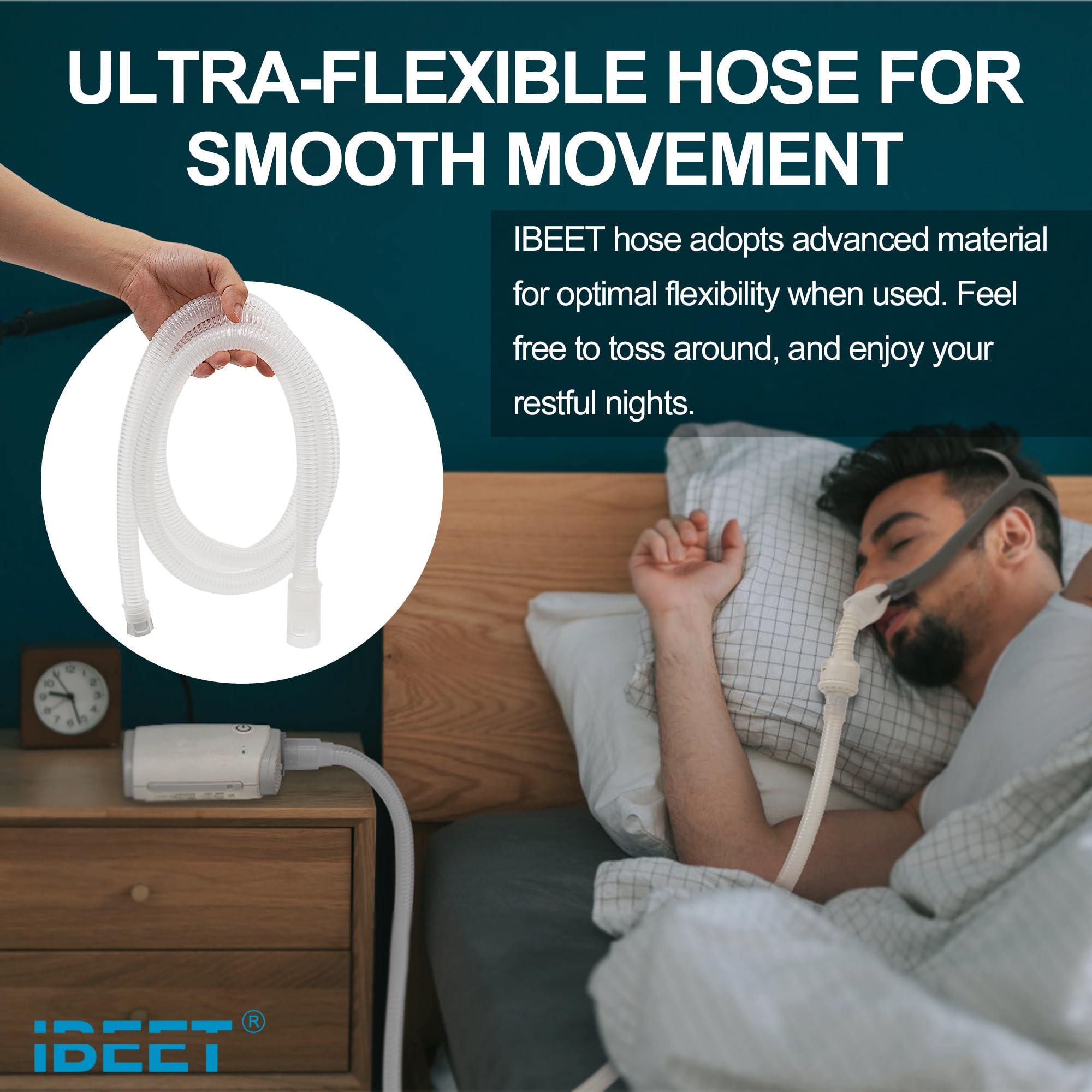 IBEET tubo AirMini flexible para movimiento suave y compacto al viajar.