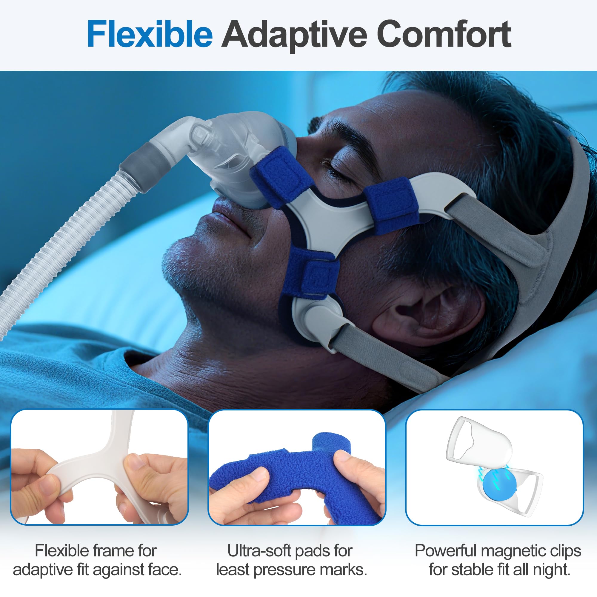 Ventilación suave IBEET para exhalación dirigida y menos ruido.