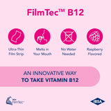 Ibsa FilmTec B12: empaque de 30 tiras para un mes práctico.