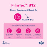 Ibsa FilmTec B12: sin gluten, lactosa, azúcar y OGM, apto para diversas dietas.