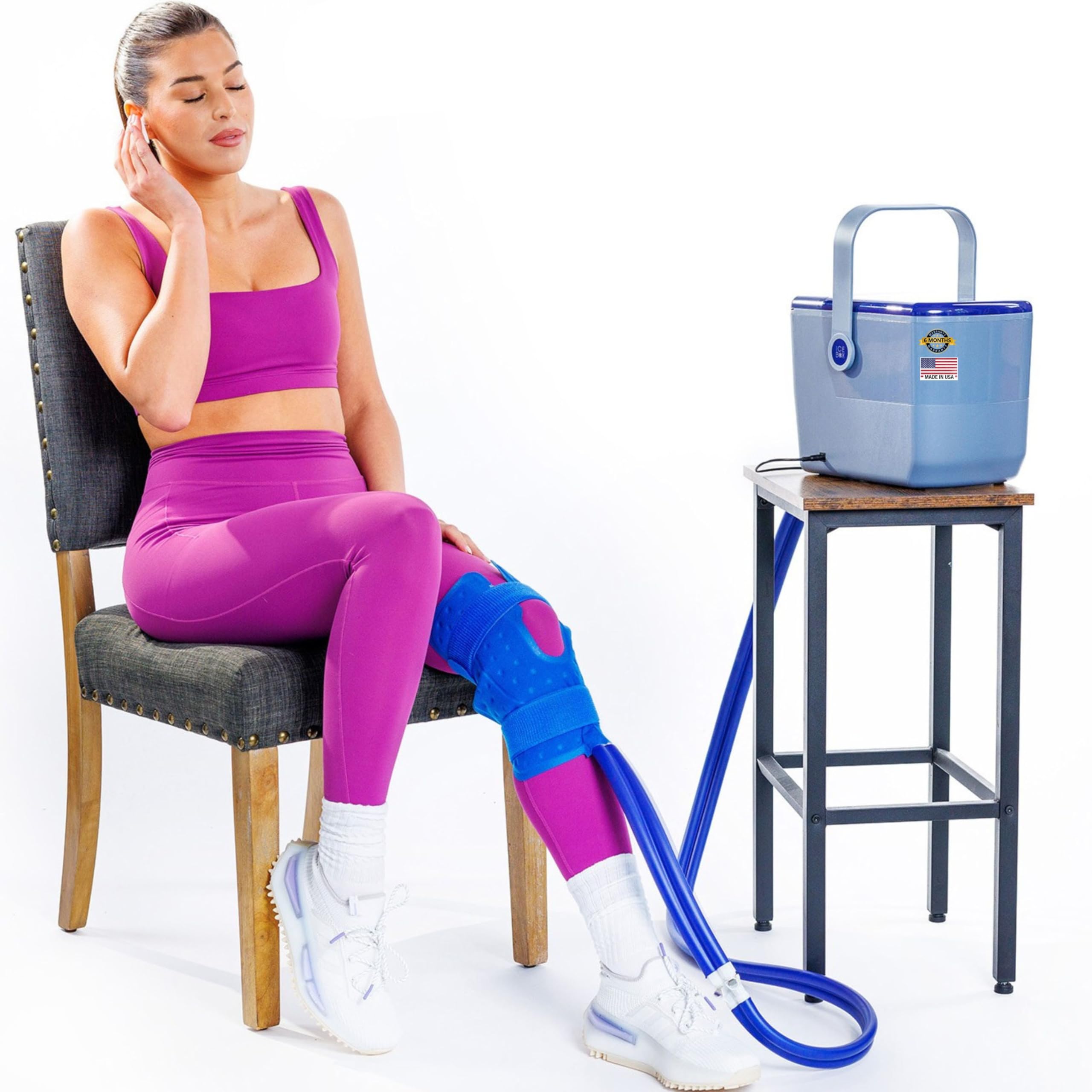 Ice Box máquina de hielo para rodilla, terapia continua para recuperación.