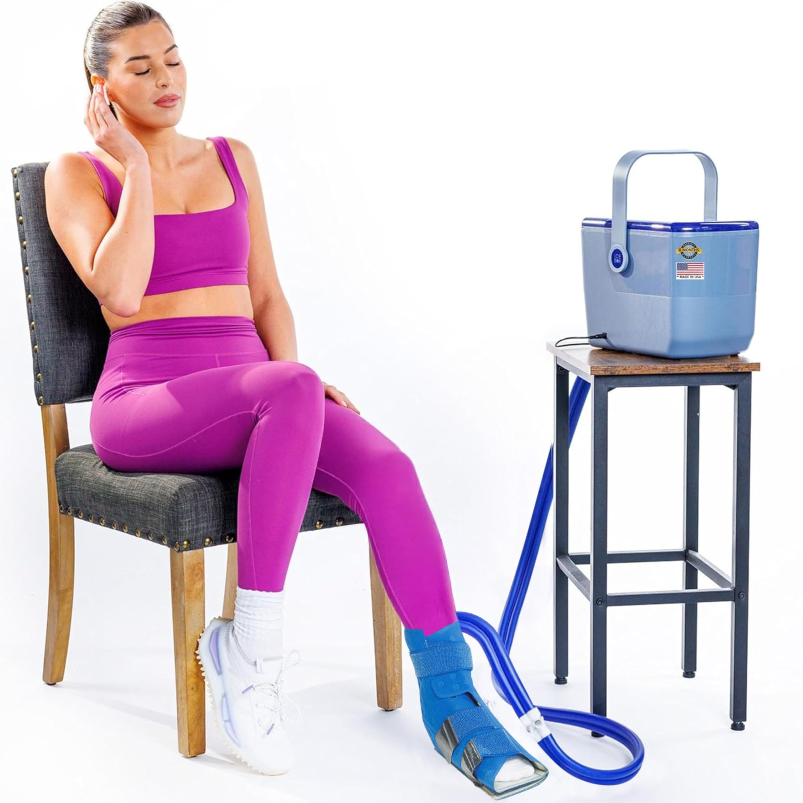 Ice Box unidad de terapia fría para tobillo con control de temperatura.